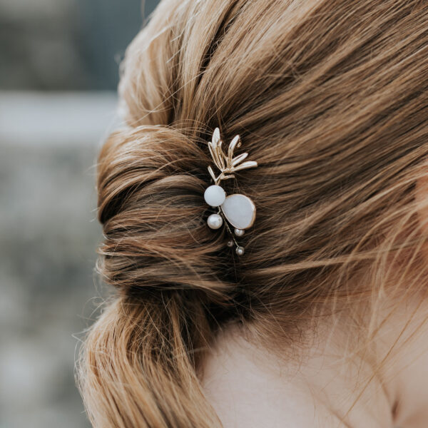 Epingles à cheveux avec goutte et perle pour coiffure de mariée