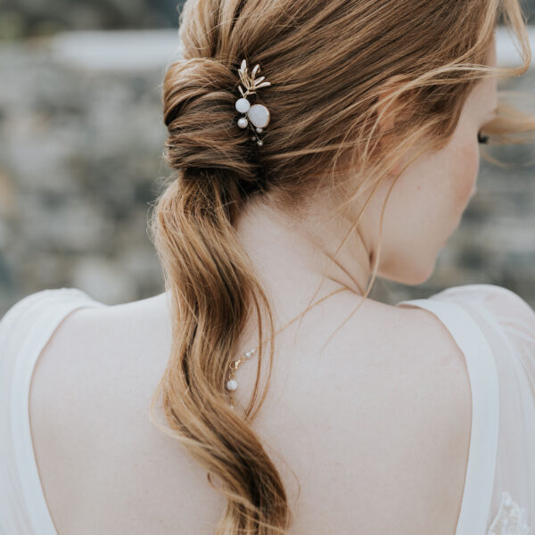 Epingles à cheveux avec goutte et perle pour coiffure de mariée